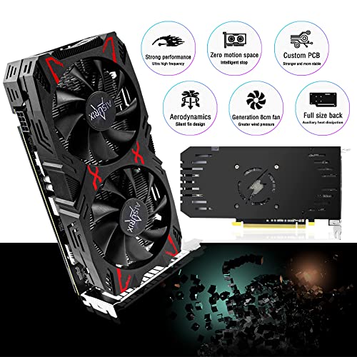 AISURIX RX 5500 XT 8gb GDDR6 Graphics Card,128 Bit, 3XDP, HDMI, PCI Express 4.0X8, 8pin with Fan Intelligent System,Gaming PC Computer Video Cards with 3X DisplayPort +1X HDMI (Style 1)