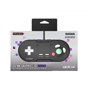 retro-bit legacy gc wired controller - for gamecube & wii - black