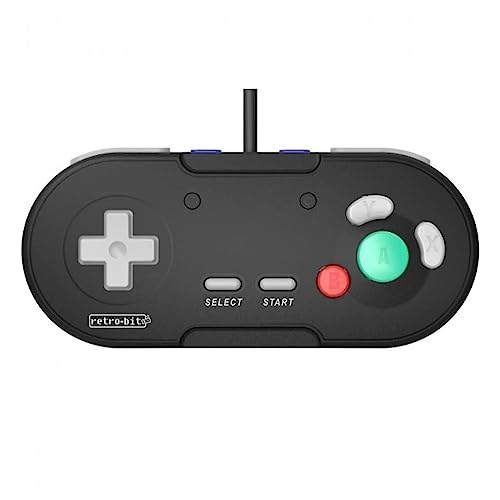 Retro-Bit Legacy GC Wired Controller - for Gamecube & Wii - Black