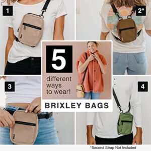 Brixley Crossbody Bag Sling Purse for Women Men Girls Travel, Multi Position Fanny Back Pack