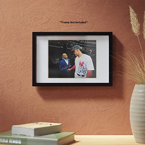 Ikonic Fotohaus Derek Jeter Aaron Judge Signed Photo Autograph Print Wall Art Home Decor