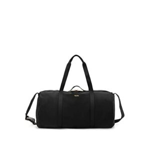 tumi just in case duffel - small duffel bag for women & men - easily carry travel accessories - travel duffel bag for commuters & adventurers - weekender bag for travel - black/gold