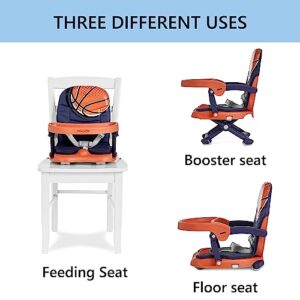 Dream On Me Munch N Go Booster Seat for Dining Table, Lightweight Compact Fold Travel Booster Seat, 3-in-1 Convertible, Four Level Height Adjustment and Easy Tray Removal