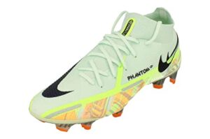 nike phantom gt2 elite df fg mens football boots cz9889 soccer cleats (uk 12 us 13 eu 47.5, barely green blackened blue 343)