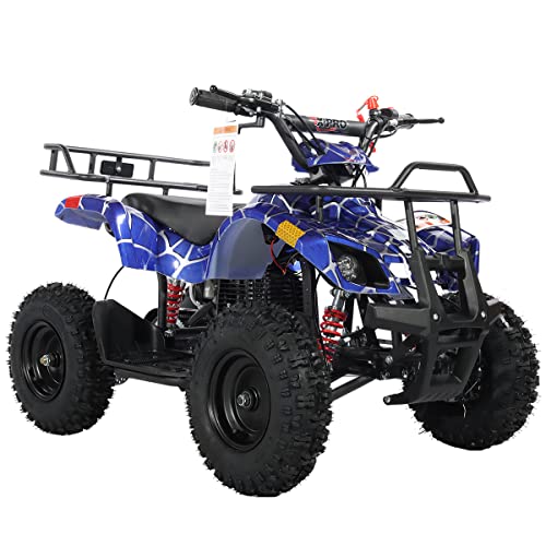 X-PRO Eagle 40cc ATV 4 Wheelers 40cc ATV Quads Quad with 6” Tires (Spider Blue)