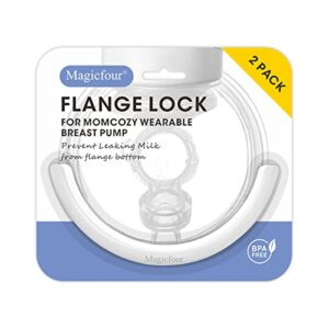 magicfour flange lock compatible with momcozy wearable breast pump 2 pack leak latch for mom cozy hands free breast pump accessories for momcozy breast pump s12/s12 pro/s9/s9 pro, prevent leaking milk