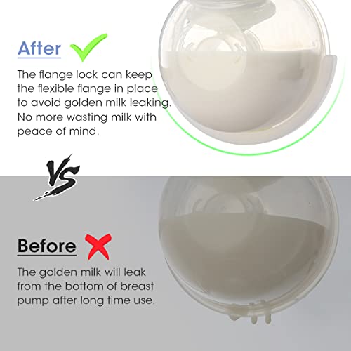 Magicfour Flange Lock Compatible with Momcozy Wearable Breast Pump 2 Pack Leak Latch for Mom Cozy Hands Free Breast Pump Accessories for Momcozy Breast Pump S12/S12 Pro/S9/S9 Pro, Prevent Leaking Milk