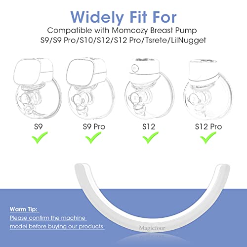 Magicfour Flange Lock Compatible with Momcozy Wearable Breast Pump 2 Pack Leak Latch for Mom Cozy Hands Free Breast Pump Accessories for Momcozy Breast Pump S12/S12 Pro/S9/S9 Pro, Prevent Leaking Milk