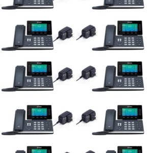 Yealink T54W IP Phone [10 Pack] - Power Adapters Included