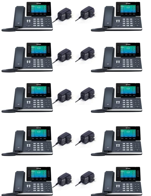 Yealink T54W IP Phone [10 Pack] - Power Adapters Included