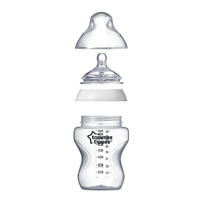 Bundle of Tommee Tippee Closer to Nature Fast Flow Baby Bottle Nipples, 6+ Months 2pk + Tommee Tippee Closer to Nature Added Cereal Flow Baby Bottle Nipples – 2pk