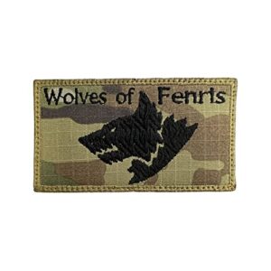 warhammer 40k space wolves patch multicam ocp- funny tactical military morale embroidered patch hook fastener backing
