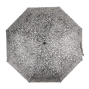Nollia Windproof Automatic Travel Umbrella, Compact Portable with Reinforced Ribs for Sun & Rain-Automatic Snow Leopard