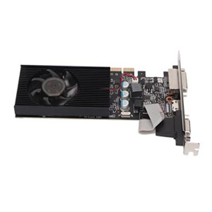 GT610 2GB DDR3 Graphics Card, 64bit 1000MHZ Low Graphics Card, 2K Video Card Computer Graphics Card with HDML/VGA/DVI, PLUA and Play