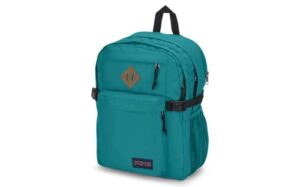 jansport main campus backpack - travel, or work bookbag w 15-inch laptop sleeve and dual water bottle pockets, deep lake