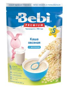 bebi premium oat 200g from 5 months milk cereal for babies - ziplock packaging no gmo baby kasha