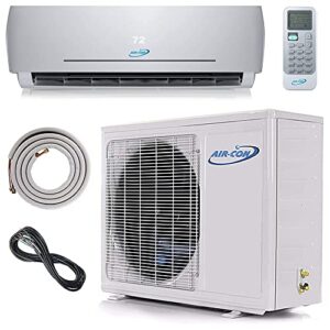 air-con blue series 3 ductless mini split air conditioner inverter heat pump complete unit with 15 ft kit (9,000 btu)