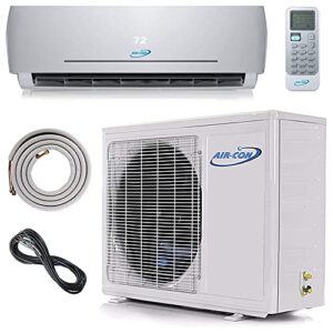 Air-Con Blue Series 3 Ductless Mini Split Air Conditioner Inverter Heat Pump Complete Unit with 15 ft Kit (24,000 BTU)