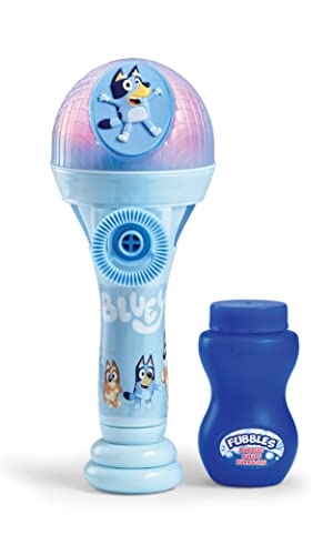 BLUEY Dance Mode Bubble Machine and Toy Microphone | Bluey Toy for Baby, Toddlers and Kids | Includes Bubble Solution