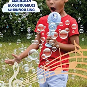 BLUEY Dance Mode Bubble Machine and Toy Microphone | Bluey Toy for Baby, Toddlers and Kids | Includes Bubble Solution