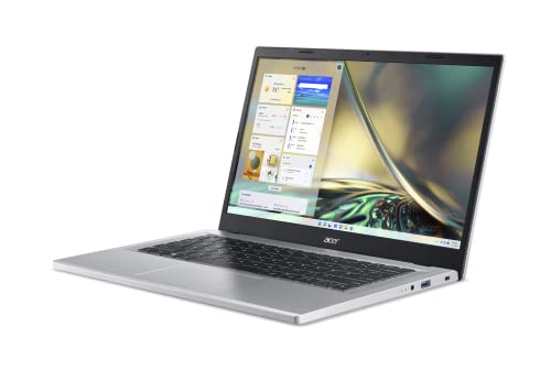 Acer Aspire 3 A314-23P-R3QA Slim Laptop | 14.0" Full HD IPS Display | AMD Ryzen 5 7520U Quad-Core Processor | AMD Radeon Graphics | 8GB LPDDR5 | 512GB NVMe SSD | Wi-Fi 6 | Windows 11 Home,Silver