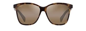 maui jim women's liquid sunshine polarized fashion sunglasses, tokyo tortoise/hcl® bronze, medium