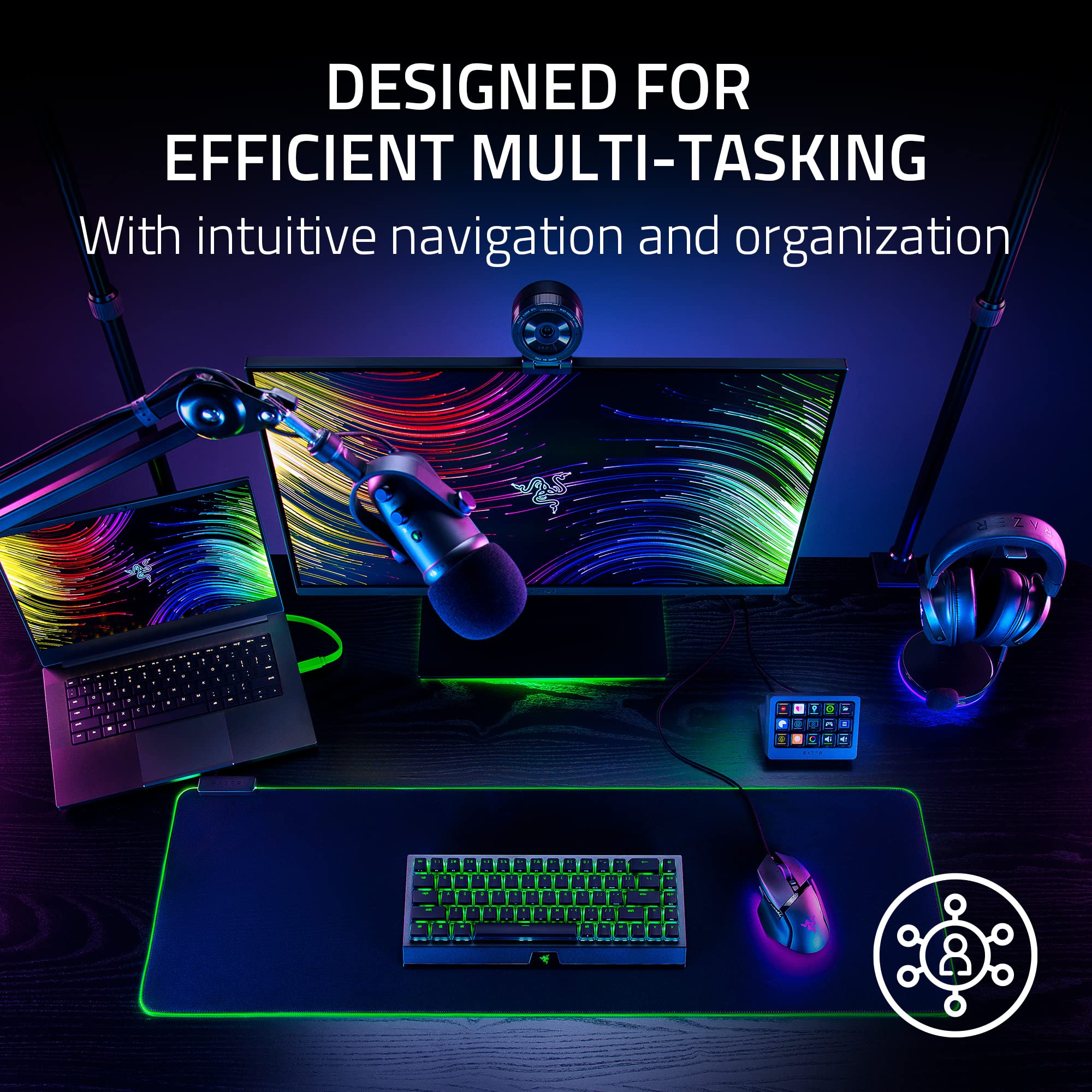 Razer Stream Controller X: All-in-One Keypad for Streaming - 15 Switchblade Buttons - Multi-Link Macros - Swappable Magnetic Faceplate - Designed for PC & Mac Compatibility