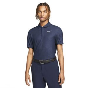 nike dri-fit adv tiger woods men's golf polo (as1, alpha, m, regular, regular, thunder blue/obsidian/white)