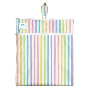 i play. by green sprouts eco wet & dry bag, adult use only, standard 100 by oeko-tex® certified, no azo dyes, rainbow - stripe