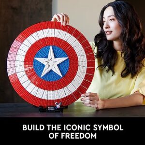 LEGO Marvel Captain America’s Shield 76262 Model Kit for Adults, Collectible Replica of Captain America’s Iconic Shield, This Disney Marvel Building Set for Adults Makes a Great Graduation Gift