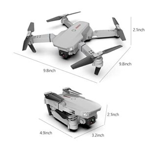 Foldable Drones with Camera for Adults 4K 1080P Ultra HD Dual Camera Beginners FPV Camera Remote Control Toy Headless Mode One Button Start Speed Adjustment, Drone for Adults, Toys Gifts (Black)