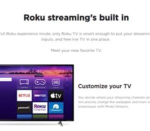 PHILIPS 55-Inch Class 4K 2160p Smart TV Led HDR10 120Hz Refresh Rate Roku TV Works with Siri Hey Google & Airplay 55PFL(Renewed)