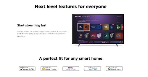 PHILIPS 55-Inch Class 4K 2160p Smart TV Led HDR10 120Hz Refresh Rate Roku TV Works with Siri Hey Google & Airplay 55PFL(Renewed)