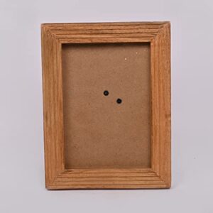 EDHAS Acacia Wood 5" x 7" Picture Frame with Real Glass For Tabletop, Farmhouse Solid Natural Wood Picture Frame