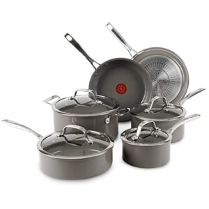 t-fal ceramic excellence reserve nonstick cookware set 10 piece induction, pots and pans