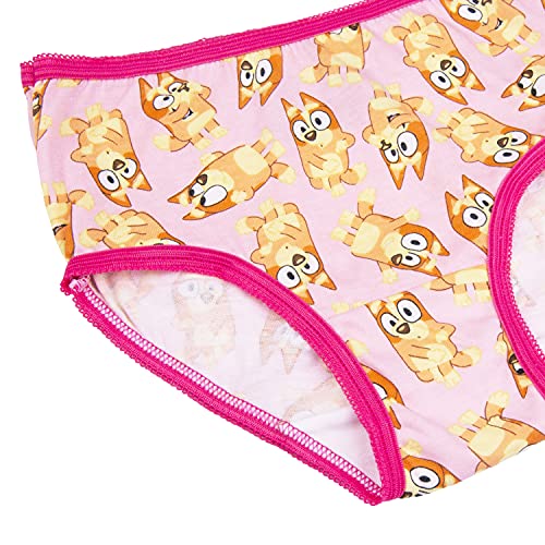 Bluey Girls' Amazon Exclusive 10-Pack of 100% Combed Cotton Panties with Bingo, Bandit and More, Sizes 2/3T, 4T, 4, 6 & 8, 10-Pack