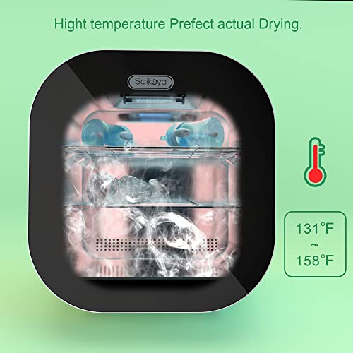 LETORS UV-C 4-in-1 Sterilizer and Dryer - for Baby Bottles, Electronic Devices and Kitchen Wares, Low Heat Ultraviolet Lighting Sanitizer with Touch Panel, Countertop Sterilized Storage Unit