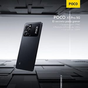 Xiaomi Poco X5 PRO 5G + 4G Volte Global Unlocked 256GB + 8GB GSM 6.67" 108 mp Triple Camera (ONLY Tmobile Mint Tello USA Market) + (Car Fast Car 51W Charger Bundle) (Black)