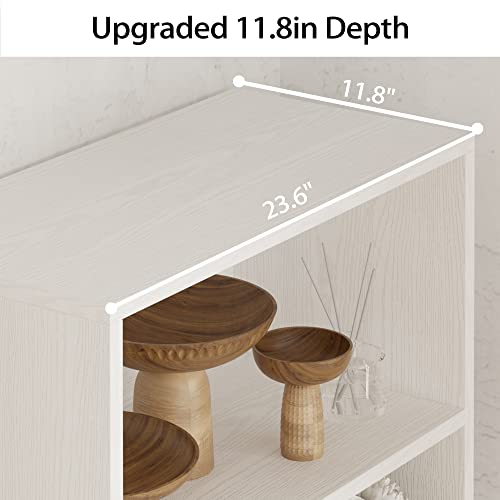 IRONCK Industrial Bookshelves and Bookcases with Doors 11.8in Depth Floor Standing 5 Shelf Display Storage Shelves Bookcase Home Decor Furniture for Home, Office, Living Room, Bedroom