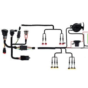 nthreeauto universal atv utv street legal kits, side-by-side turn signals kit, rocker switch, usb car charger, horn, hazard lights compatible with polaris ranger yamaha grizzly honda fourtrax can-am