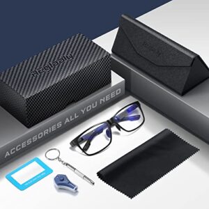 Reglaaly Blue-Light-Blocking-Glasses Men/Women Gaming Glasses Computer Screen Eyeglasses Metal Frame （ink）