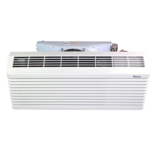 AMANA PTAC 12,000 BTU Air Conditioner Heat Pump PTH123K35AXXX with 3.5 kW Heater 20 Amp plug, White