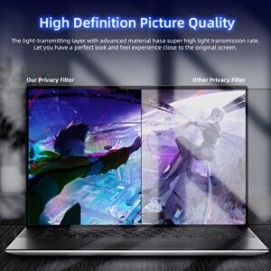 [2 Pack] Laptop Privacy Screen 14 Inch Compatible with Lenovo Hp Dell Acer Asus Thinkpad Envy Xps, 16:9 Aspect Removable Anti Glare Blue Light Filter Protector, 14inch Computer Monitor Privacy Shield