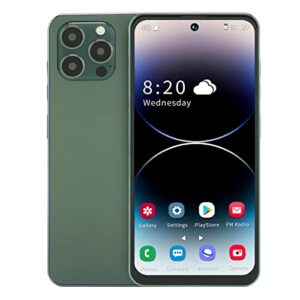 alvinlite smartphones i14 pro max android 12, 6.7inch hd full screen gaming phone upgraded 4g cell phone 4gb ram 128gb face id unlocked mobile cellphones with 4000mah large battery(green)