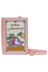 loungefly disney convertible crossbody bag the aristocats classic book pink one size