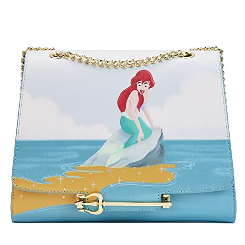 Loungefly Disney Crossbody Bag Little Mermaid Tritons Official Blue One Size