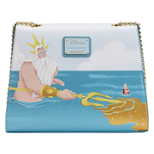 Loungefly Disney Crossbody Bag Little Mermaid Tritons Official Blue One Size