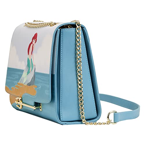 Loungefly Disney Crossbody Bag Little Mermaid Tritons Official Blue One Size