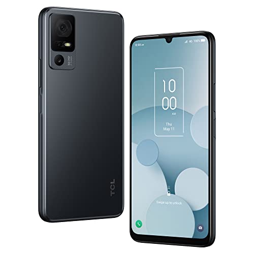 TCL 40XL 2023 Unlocked Cell Phone 6GB + 256GB, 6.75 inch 90Hz Display Mobile Phone, Smartphone Android 13, 50MP AI Camera, 5000 mAh, 4G LTE, US Version, Dark Gray