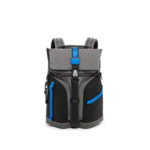 tumi alpha bravo logistics flap lid backpack - grey/blue